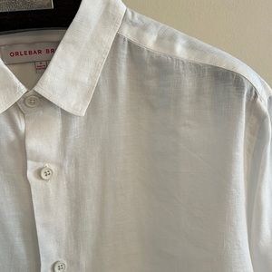 Orlebar Brown white linen shirt M